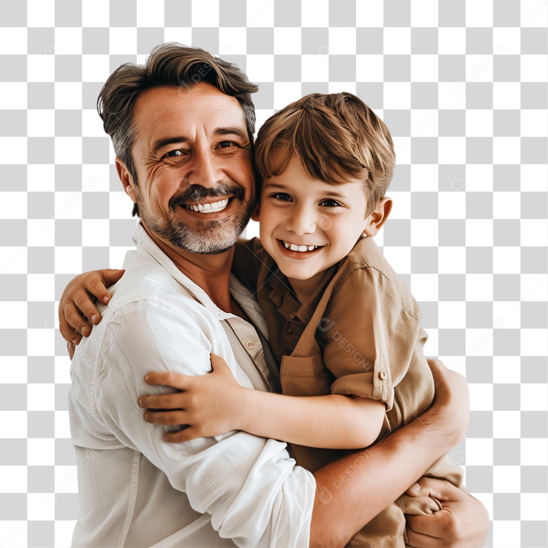Pai e Filho Dia dos Pais PNG Transparente