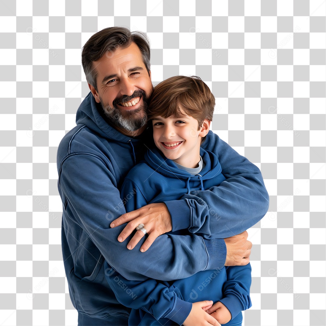Pai e Filho Dia dos Pais PNG Transparente