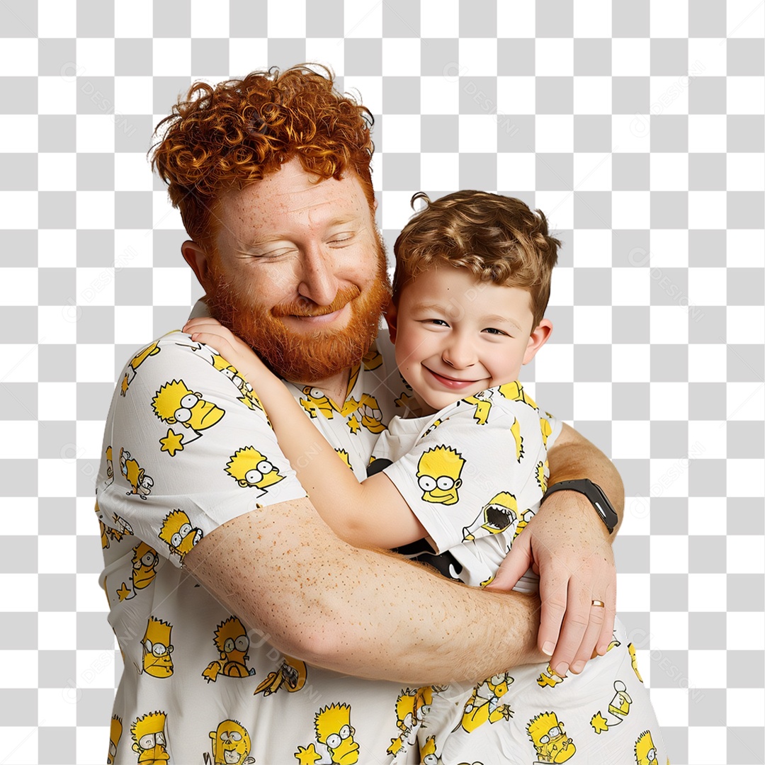 Pai e Filho Dia dos Pais PNG Transparente