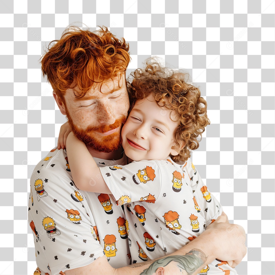 Pai e Filho Dia dos Pais PNG Transparente