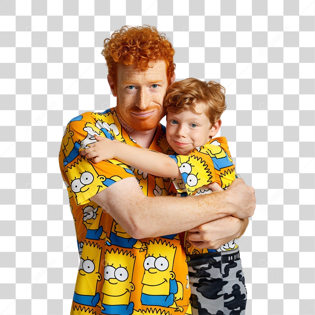 Pai e Filho Dia dos Pais PNG Transparente