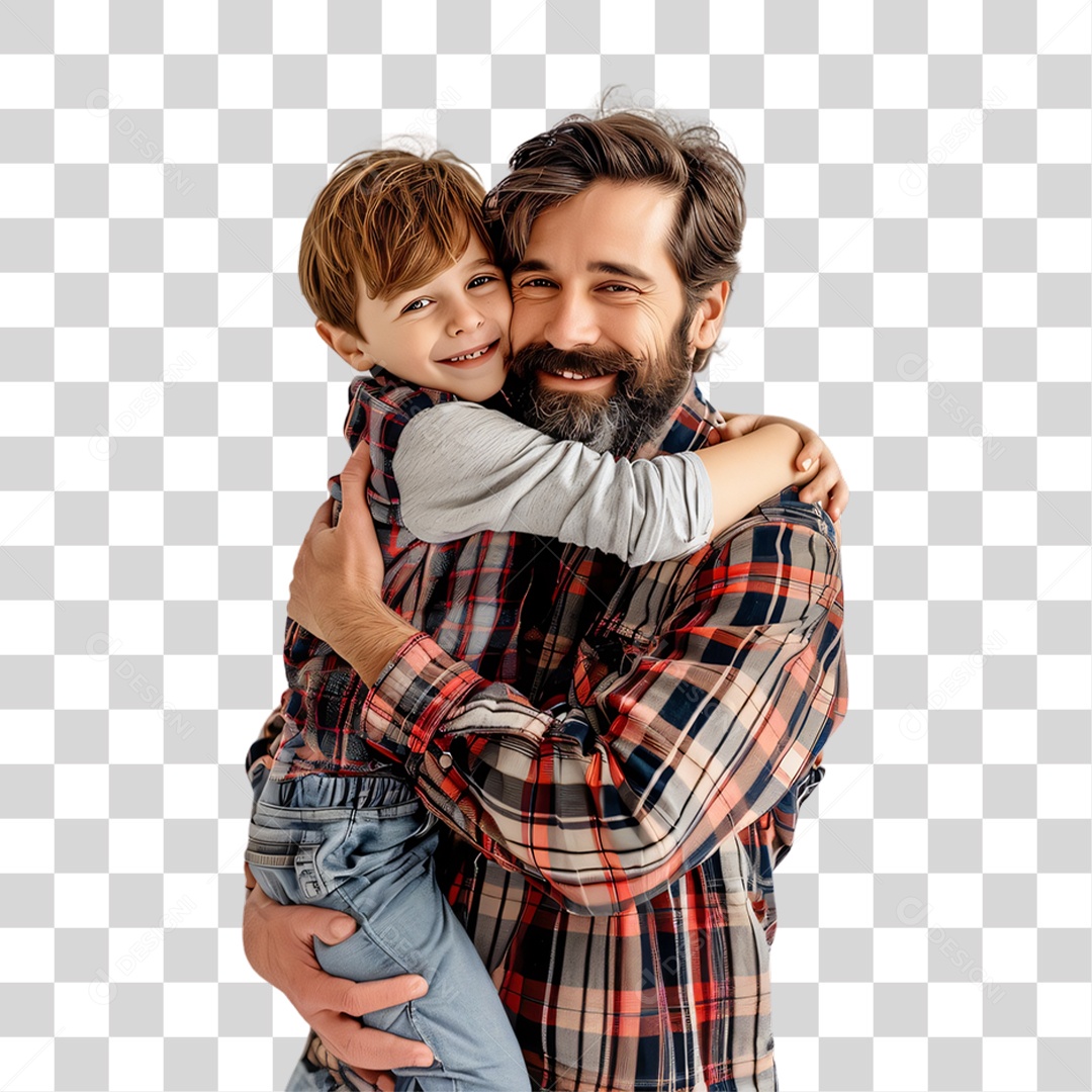 Pai e Filho Dia dos Pais PNG Transparente