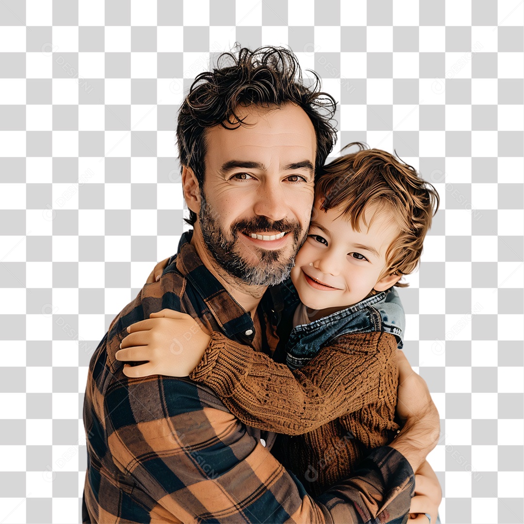 Pai e Filho Dia dos Pais PNG Transparente