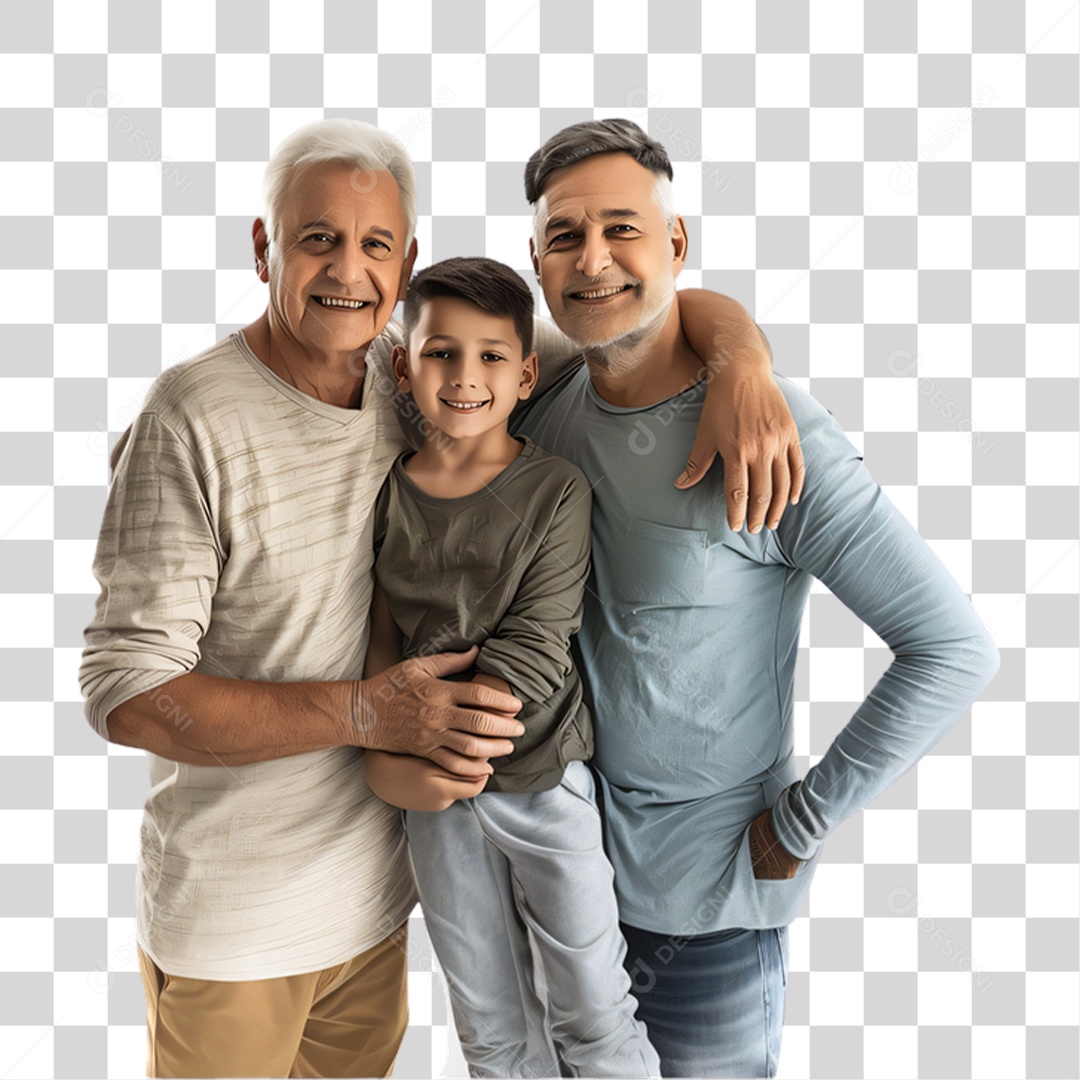 Pai e Filho Dia dos Pais PNG Transparente