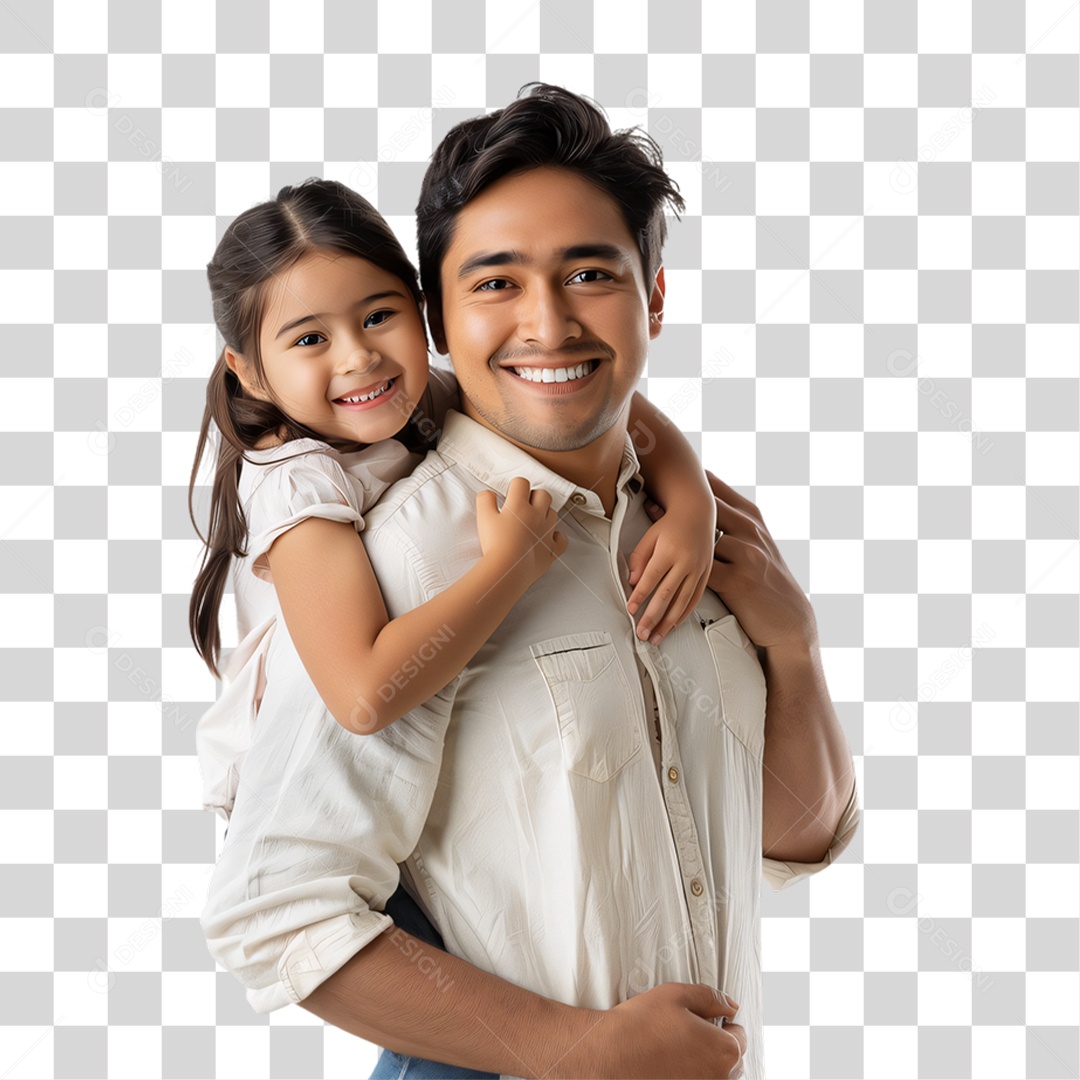 Pai e Filha Dia dos Pais PNG Transparente