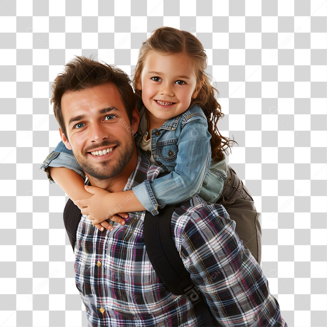 Pai e Filha Dia dos Pais PNG Transparente