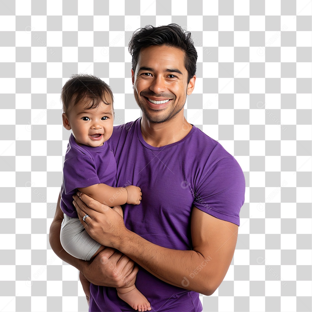 Pai e Filho Dia dos Pais PNG Transparente