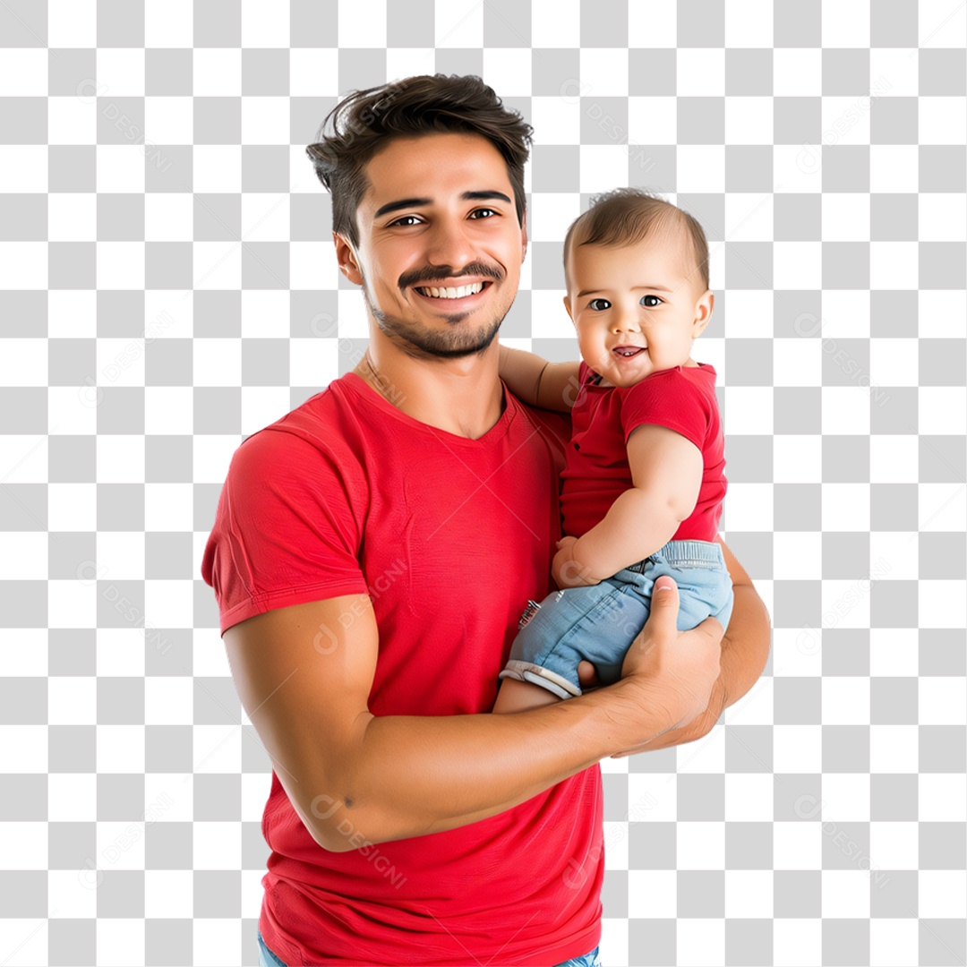 Pai e Filho Dia dos Pais PNG Transparente