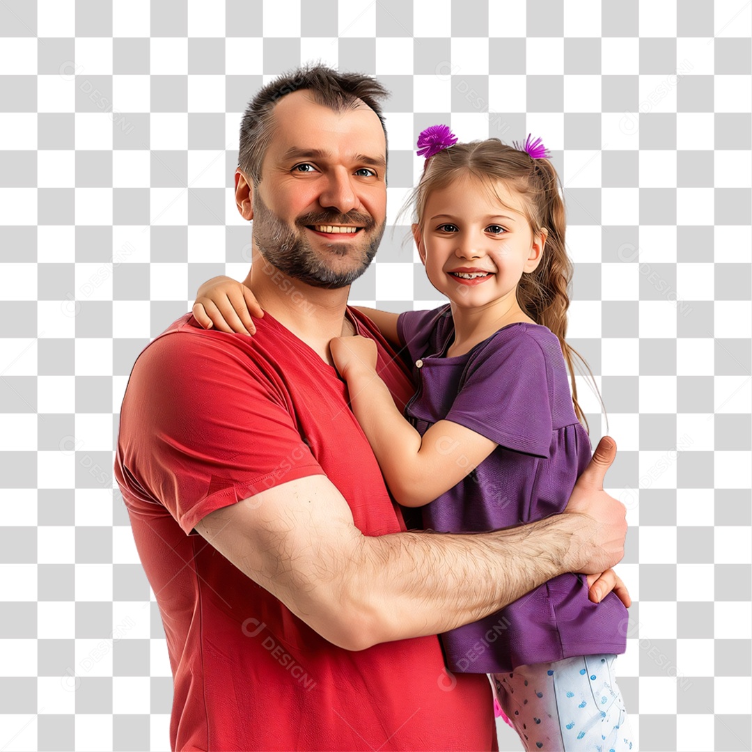 Pai e Filha Dia dos Pais PNG Transparente