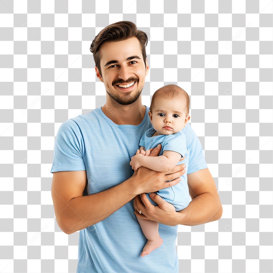 Pai e Filho Dia dos Pais PNG Transparente