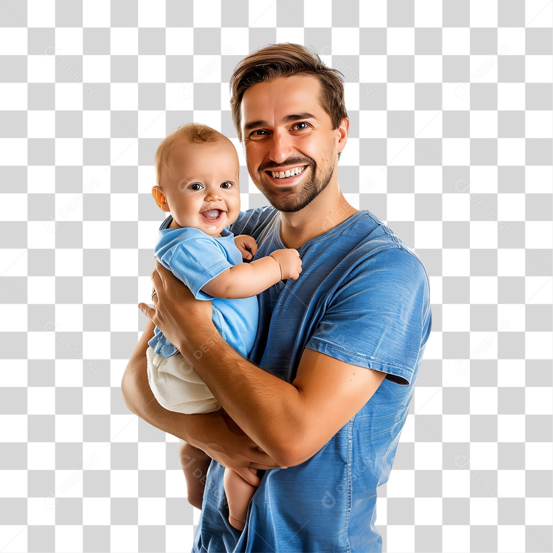 Pai e Filho Dia dos Pais PNG Transparente
