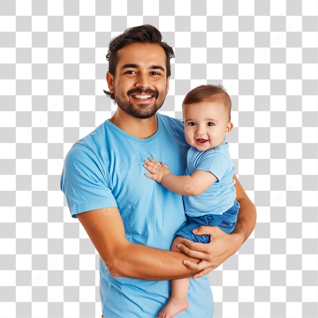 Pai e Filho Dia dos Pais PNG Transparente