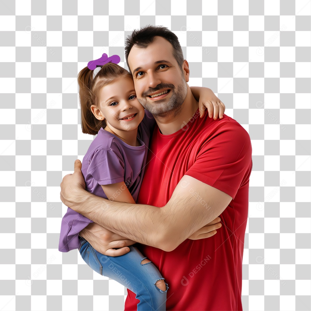 Pai e Filha Dia dos Pais PNG Transparente