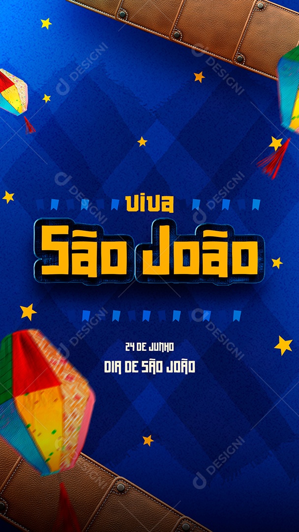 Story Viva São João 24 de Junho Social Media PSD Editável