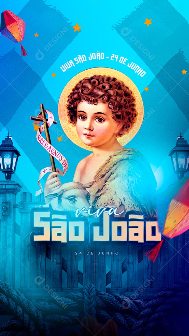 Story Dia de São João 24 de Junho Social Media PSD Editável