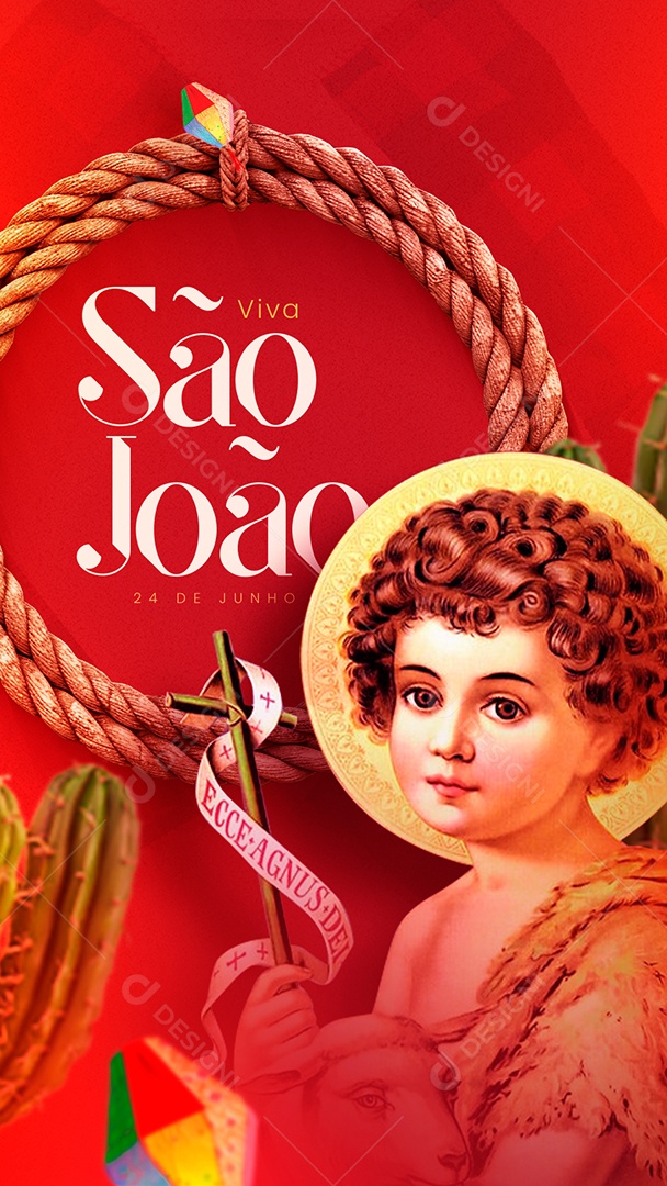 Story Dia de São João 24 de Junho Viva Social Media PSD Editável