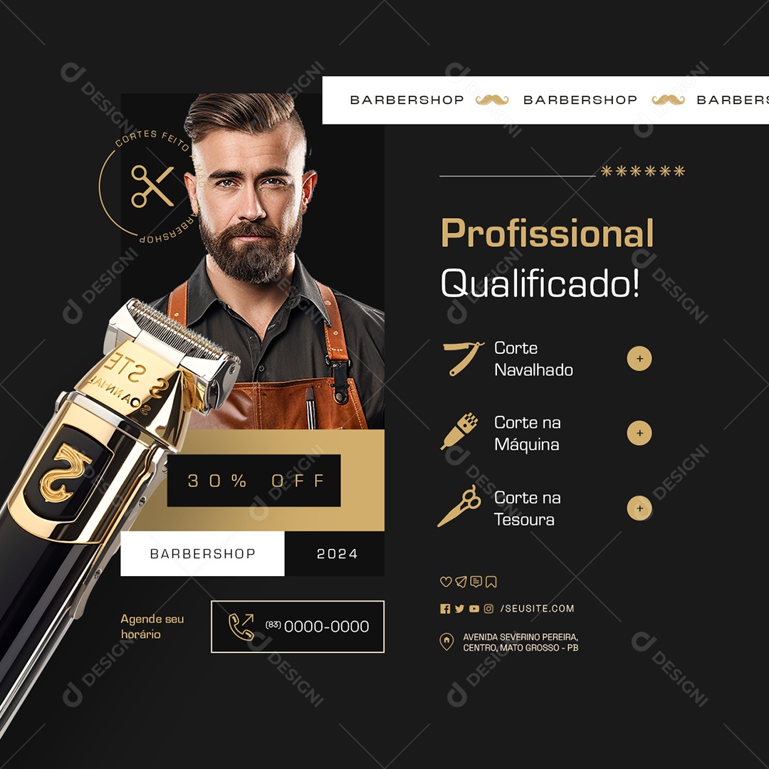 Profissional Qualificado Social Media PSD Editável