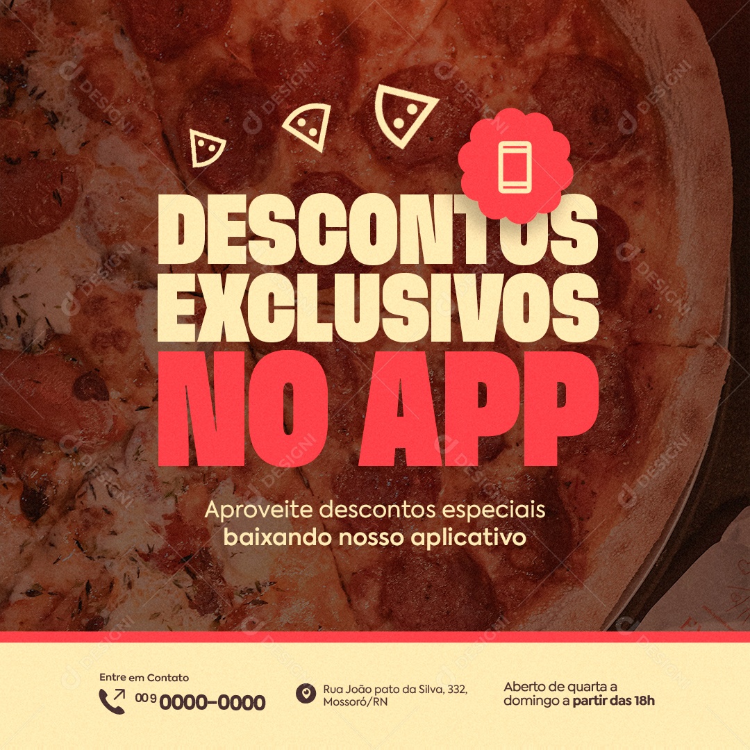 Descontos Exclusivos no App Social Media PSD Editável