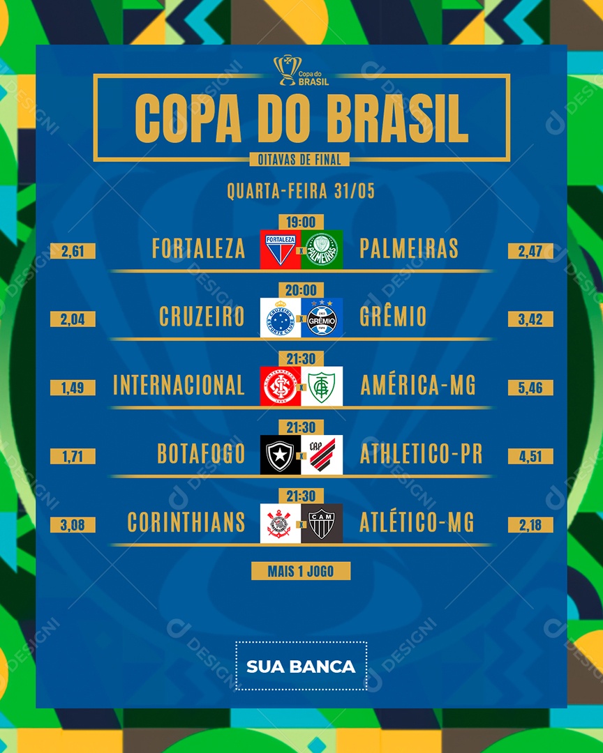 Flyer Destaques Copa do Brasil Casa de Apostas