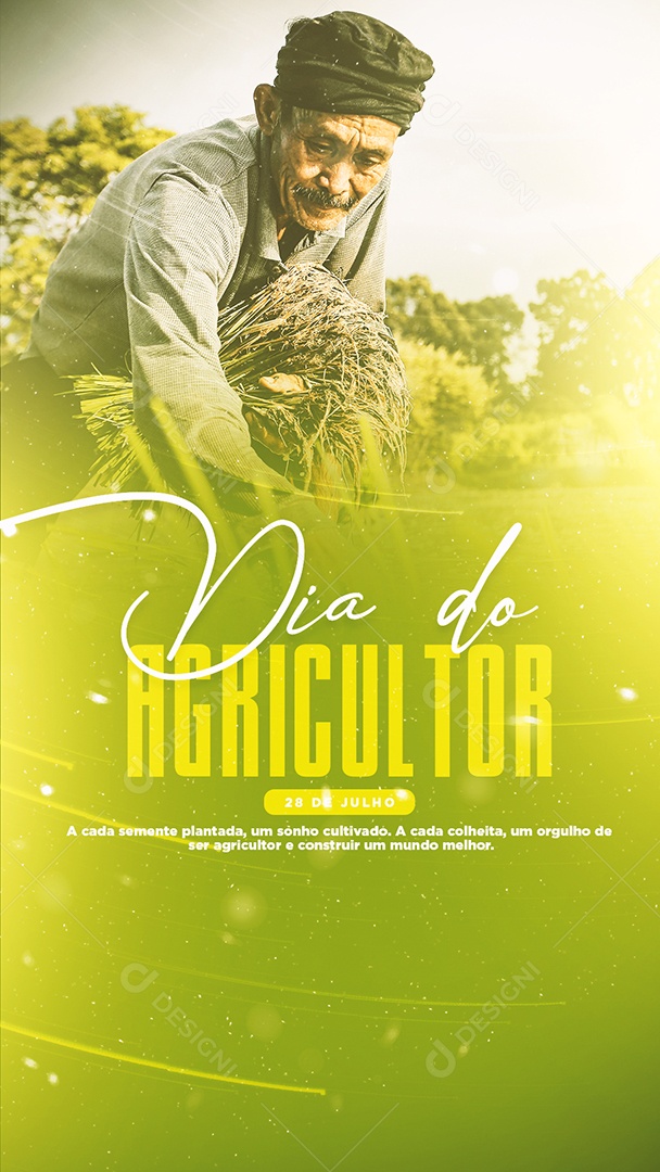 Story Dia do Agricultor 28 de Julho A Cada Semana Plantada Social Media PSD Editável