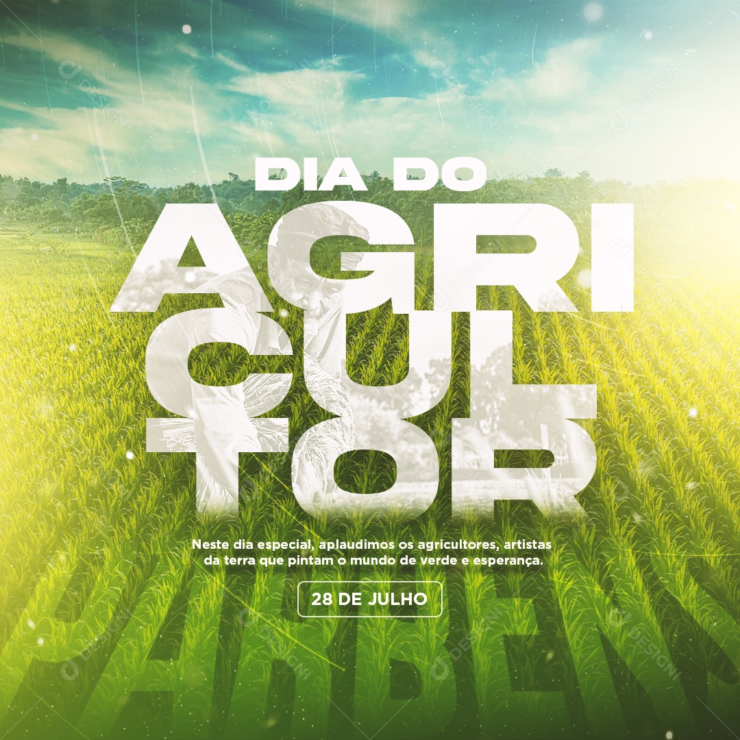 Dia do Agricultor 28 de Julho Aplaudimos os Agricultores Social Media PSD Editável