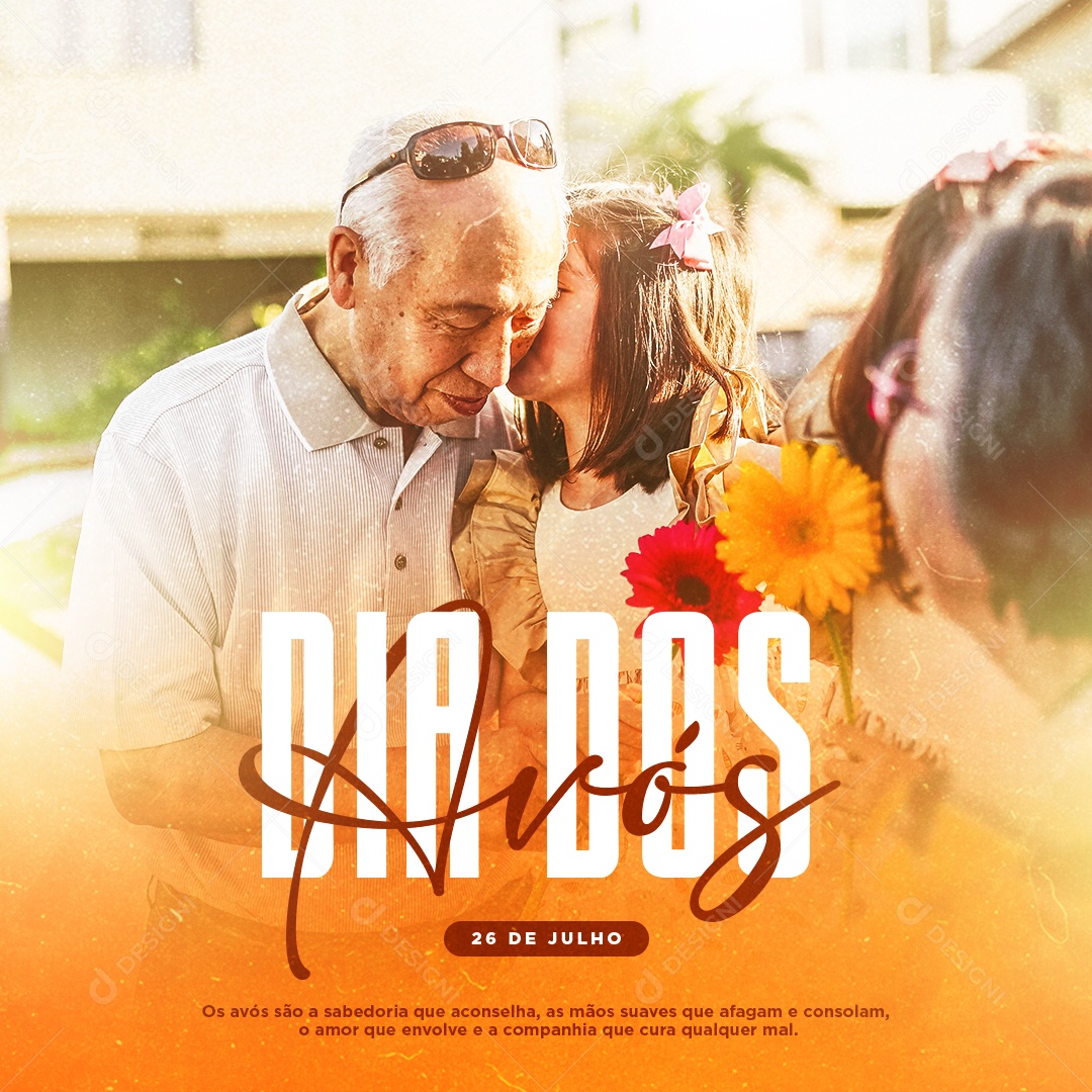 Dia dos Avós 26 de Julho São a Sabedoria que Aconselha Social Media PSD Editável