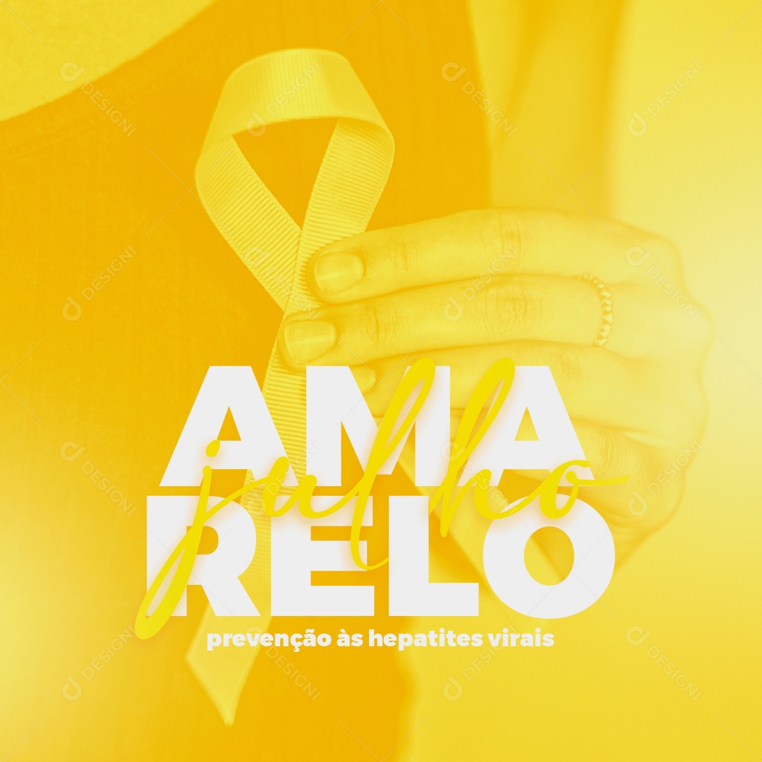 Julho Amarelo Prevenção às Hepatites Virais Social Media PSD Editável