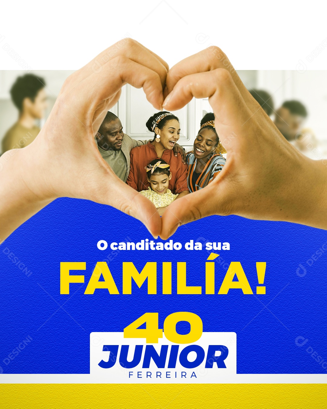 Social Media Politica O Candidato da Sua Família PSD Editável