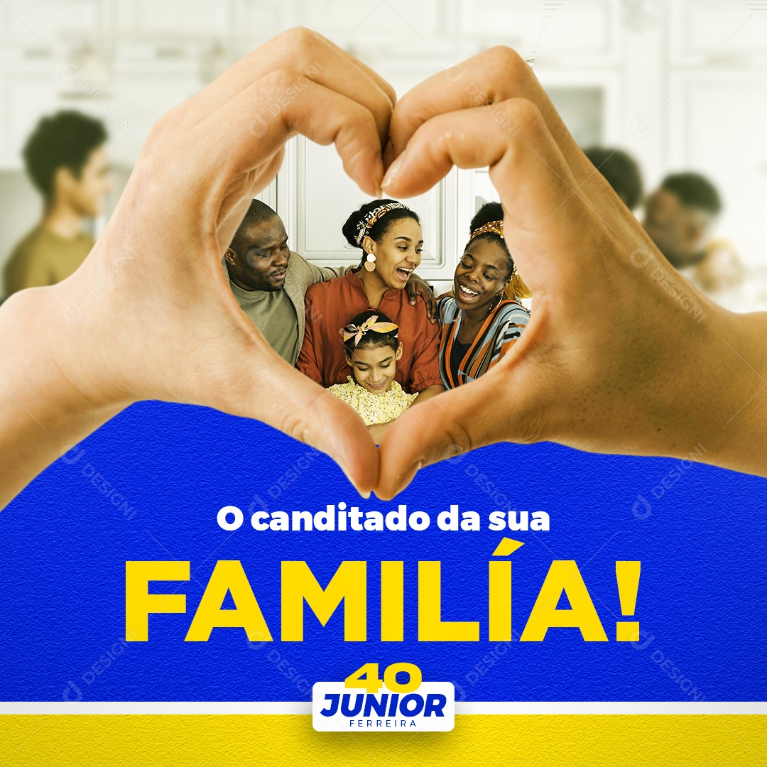 Politica O Candidato da Sua Família Social Media PSD Editável