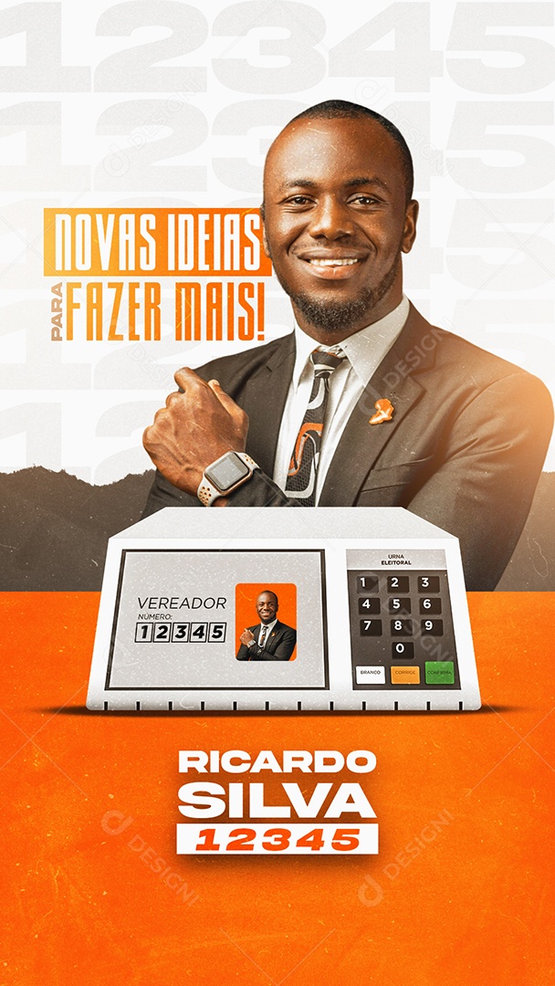 Story Politica Vereador Novas Ideias para Fazer mais Social Media PSD Editável