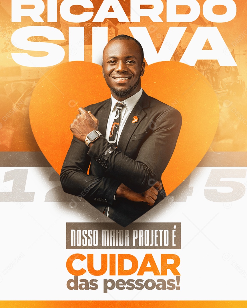 Politica Ricardo Silva Nosso Maior Projeto é Cuidar das Pessoas Social Media PSD Editável