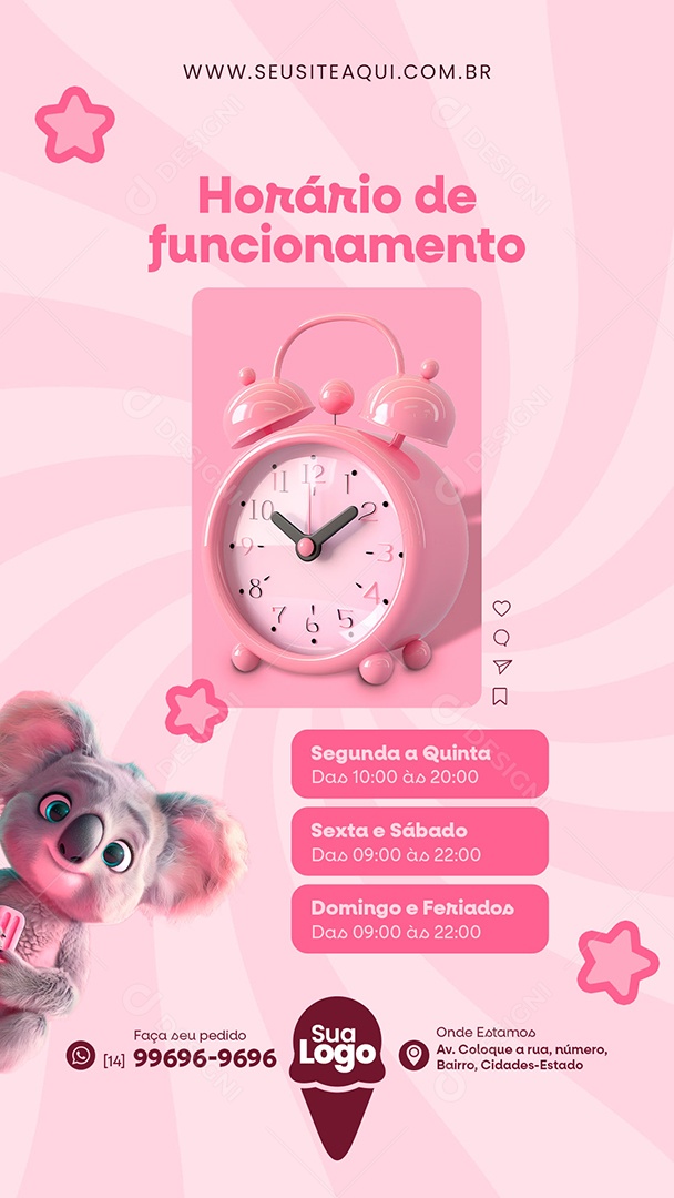 Story Sorveteria Social Media PSD Editável