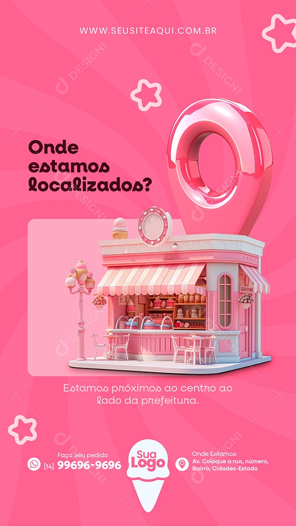 Story Sorveteria Social Media PSD Editável