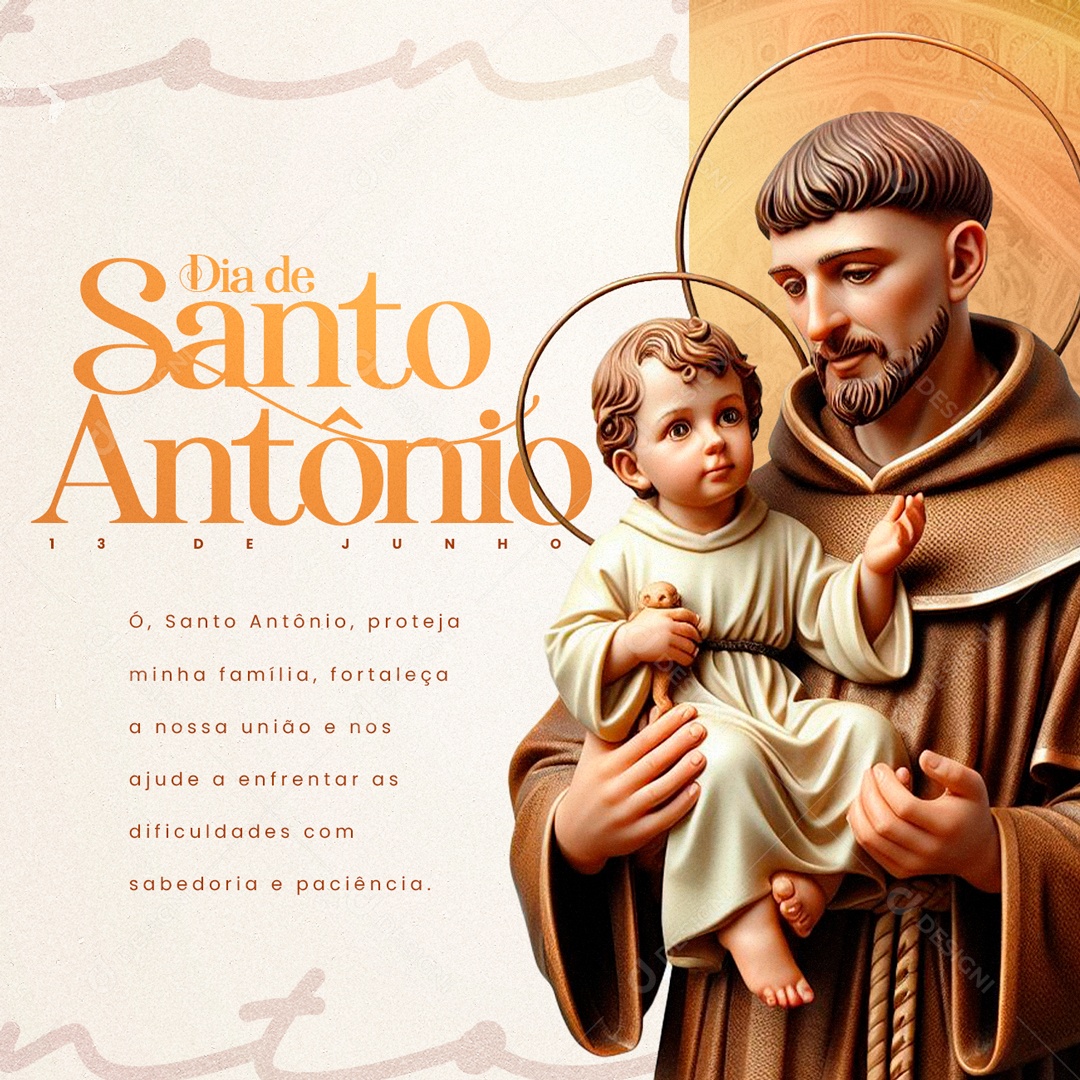 Dia de Santo Antônio 13 de Junho Social Media PSD Editável