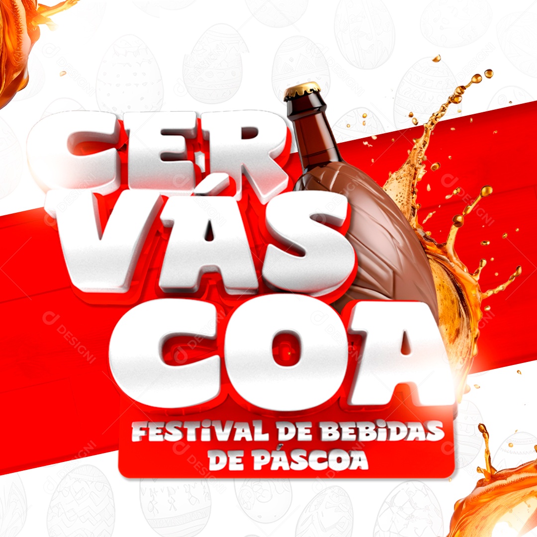 Selo 3d Cerváscoa Festival de Bebidas de Páscoa