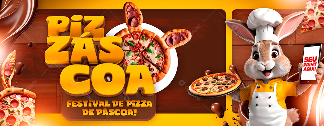 Banner Pizzáscoa Festival de Pizza de Páscoa