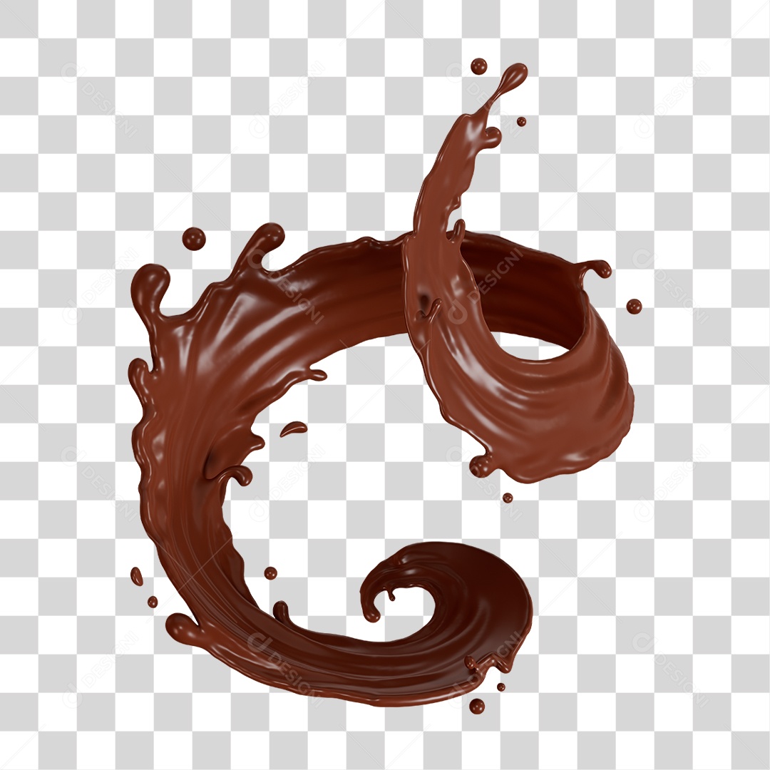 Chocolate Splash PNG Transparente