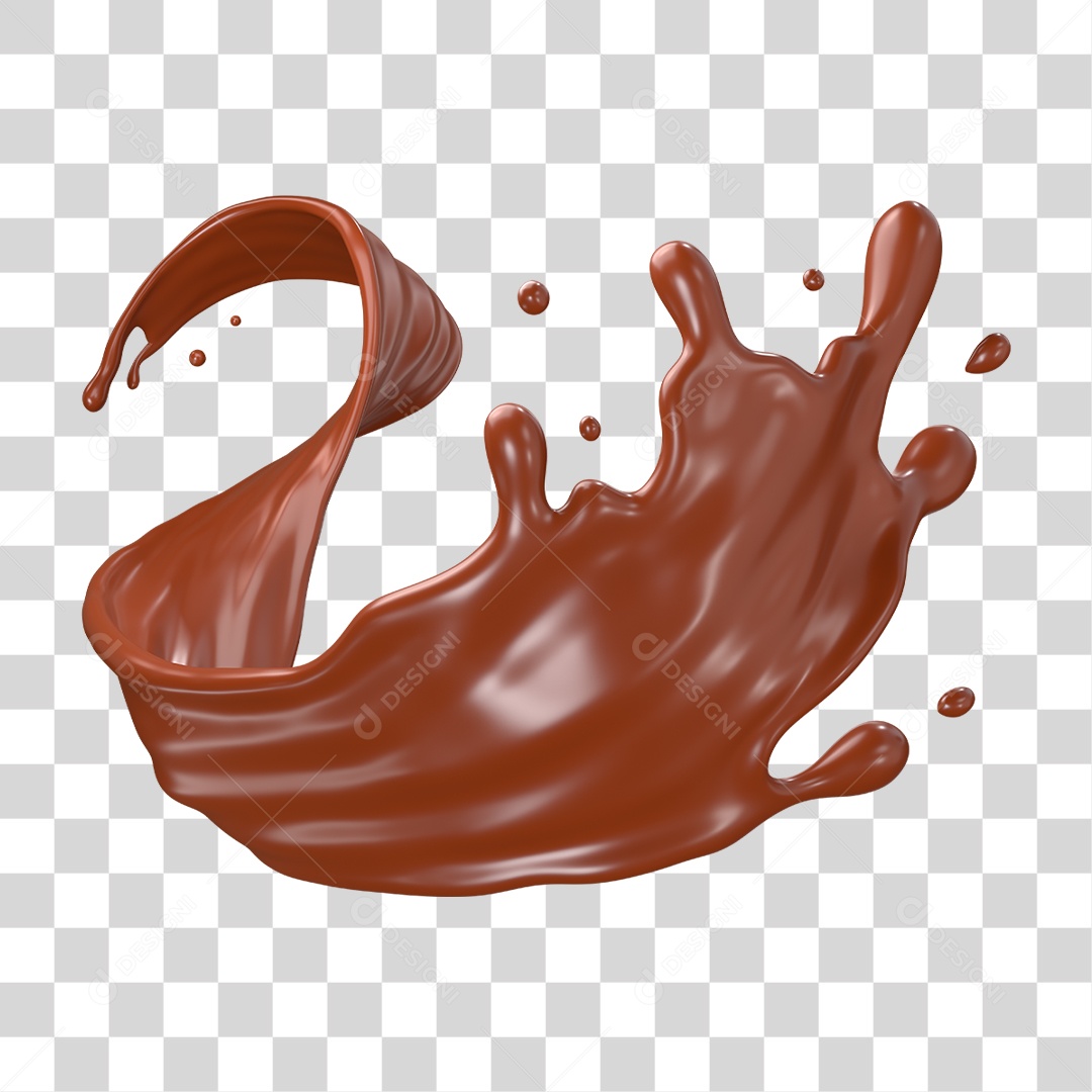 Chocolate Splash PNG Transparente