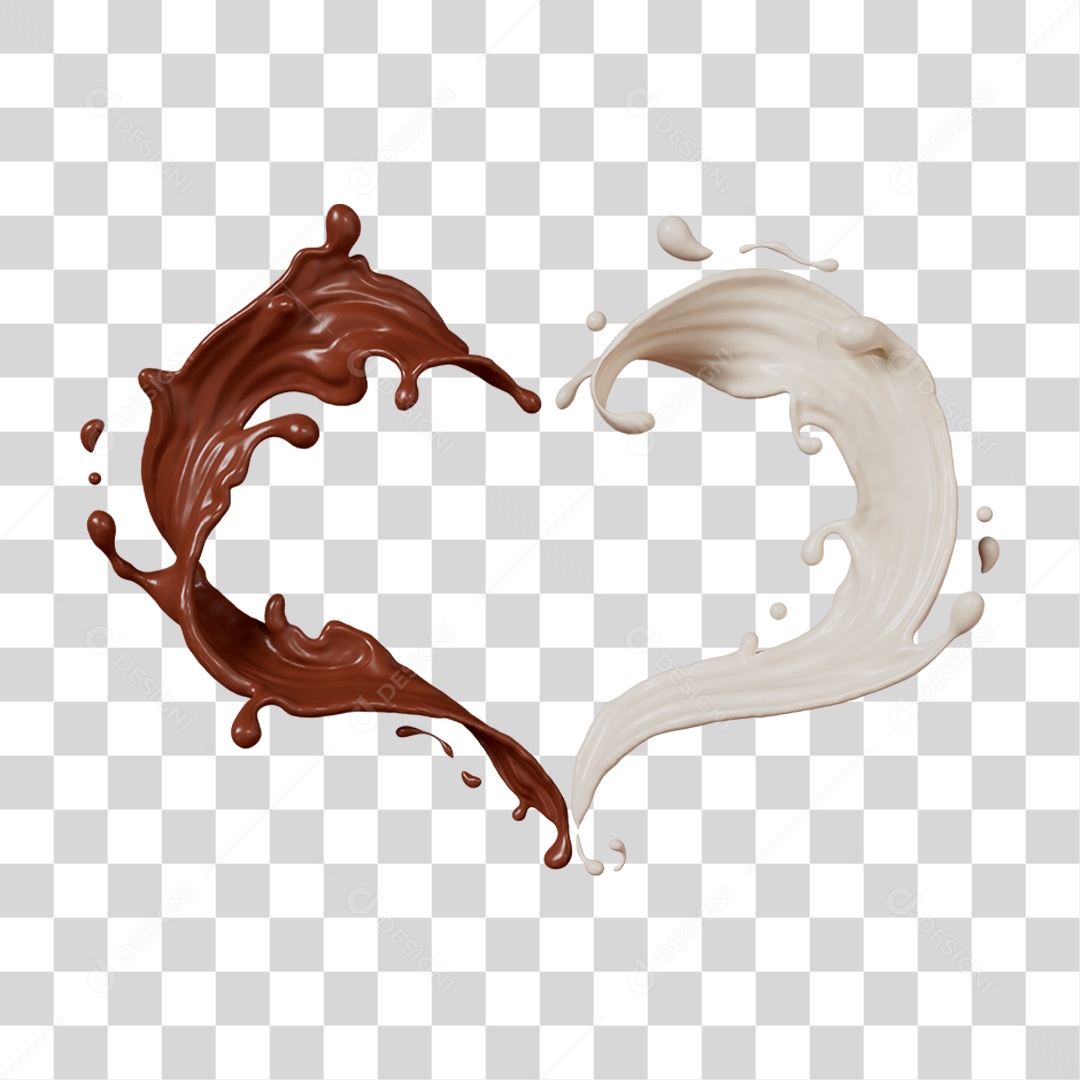 Chocolate Branco Splash PNG Transparente