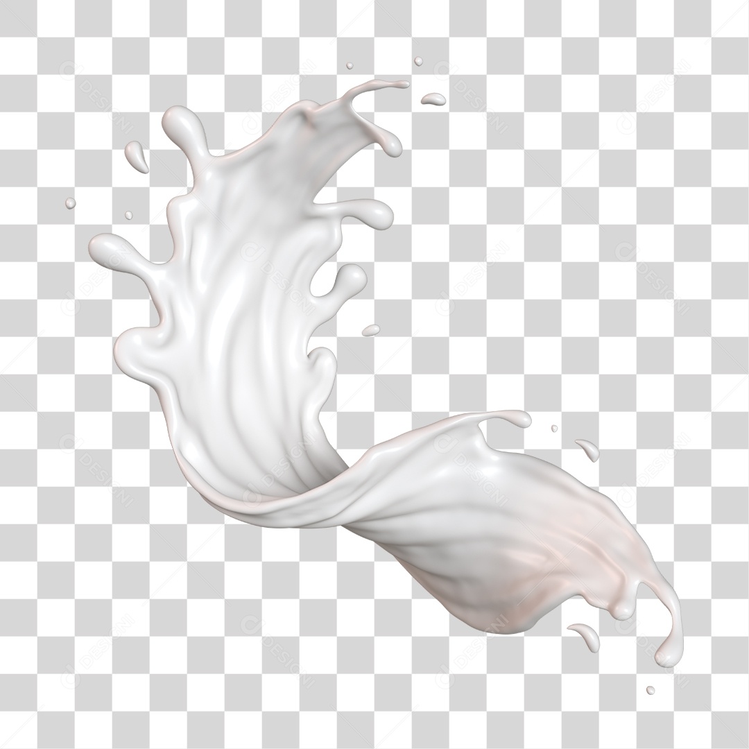Chocolate Branco Splash PNG Transparente