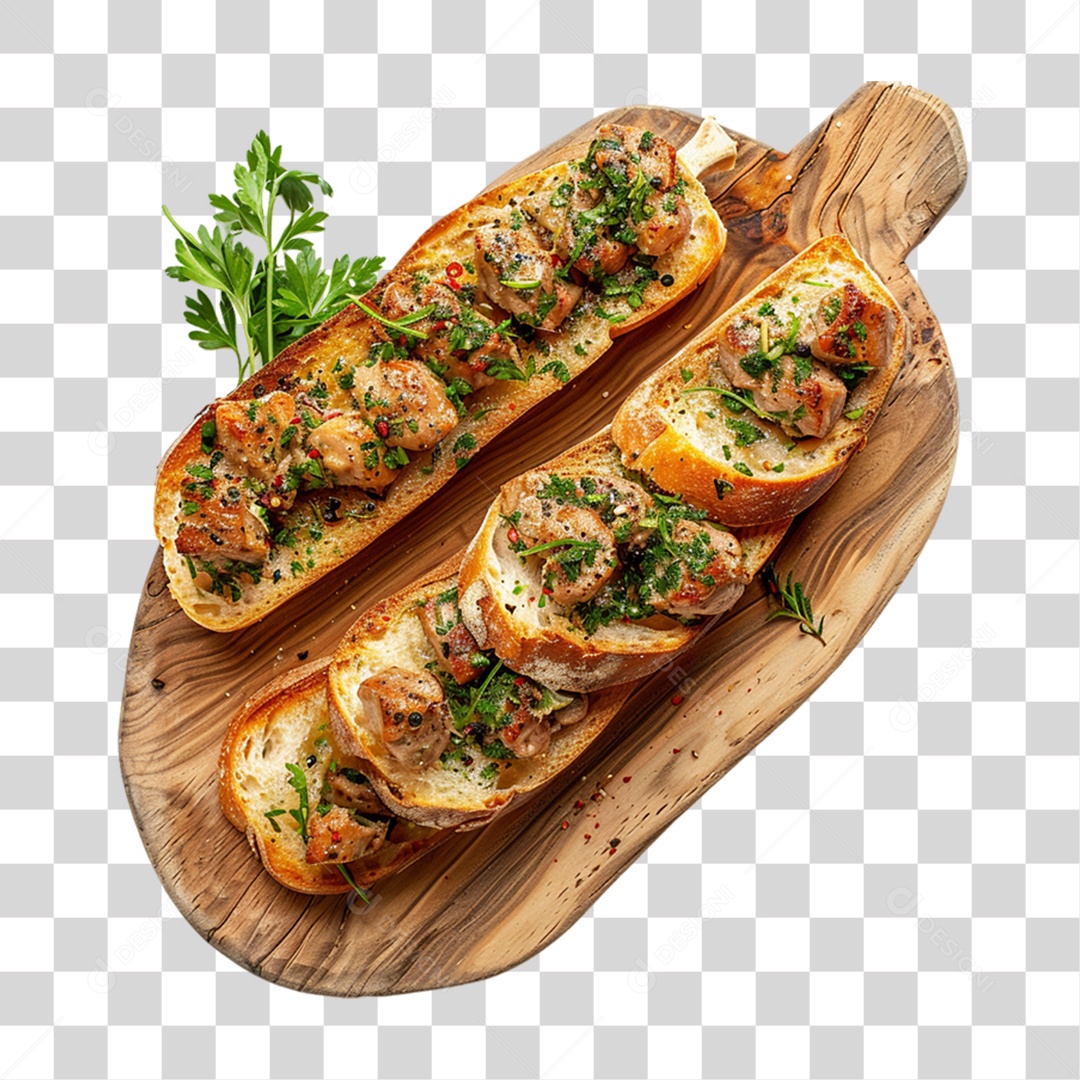 Pão de Alho Assado Churrasco PNG Transparente