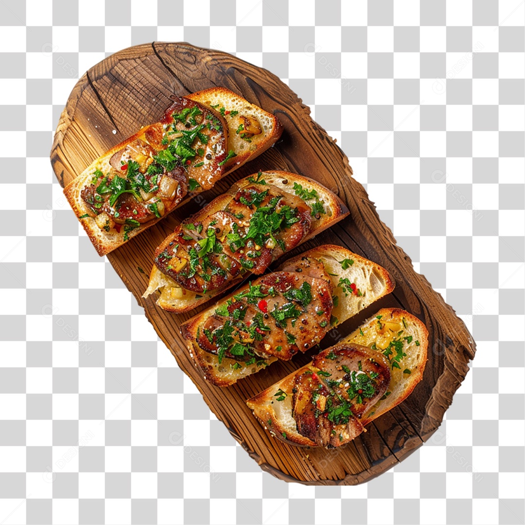 Pão de Alho Assado Churrasco PNG Transparente