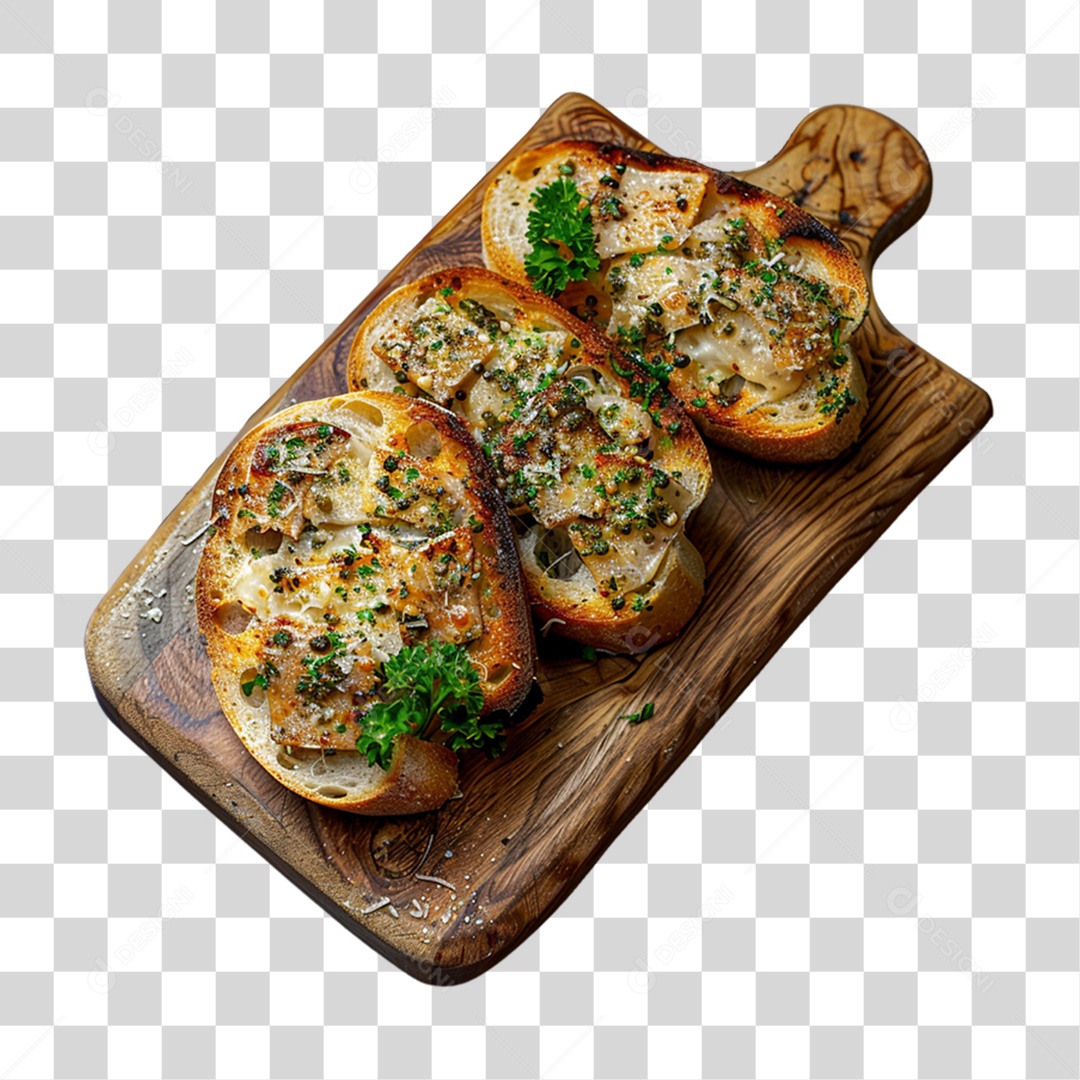 Pão de Alho Assado Churrasco PNG Transparente