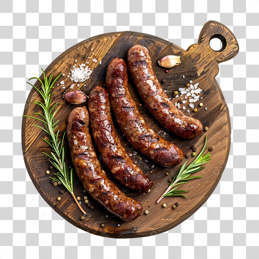 Linguiça Assada Churrasco PNG Transparente