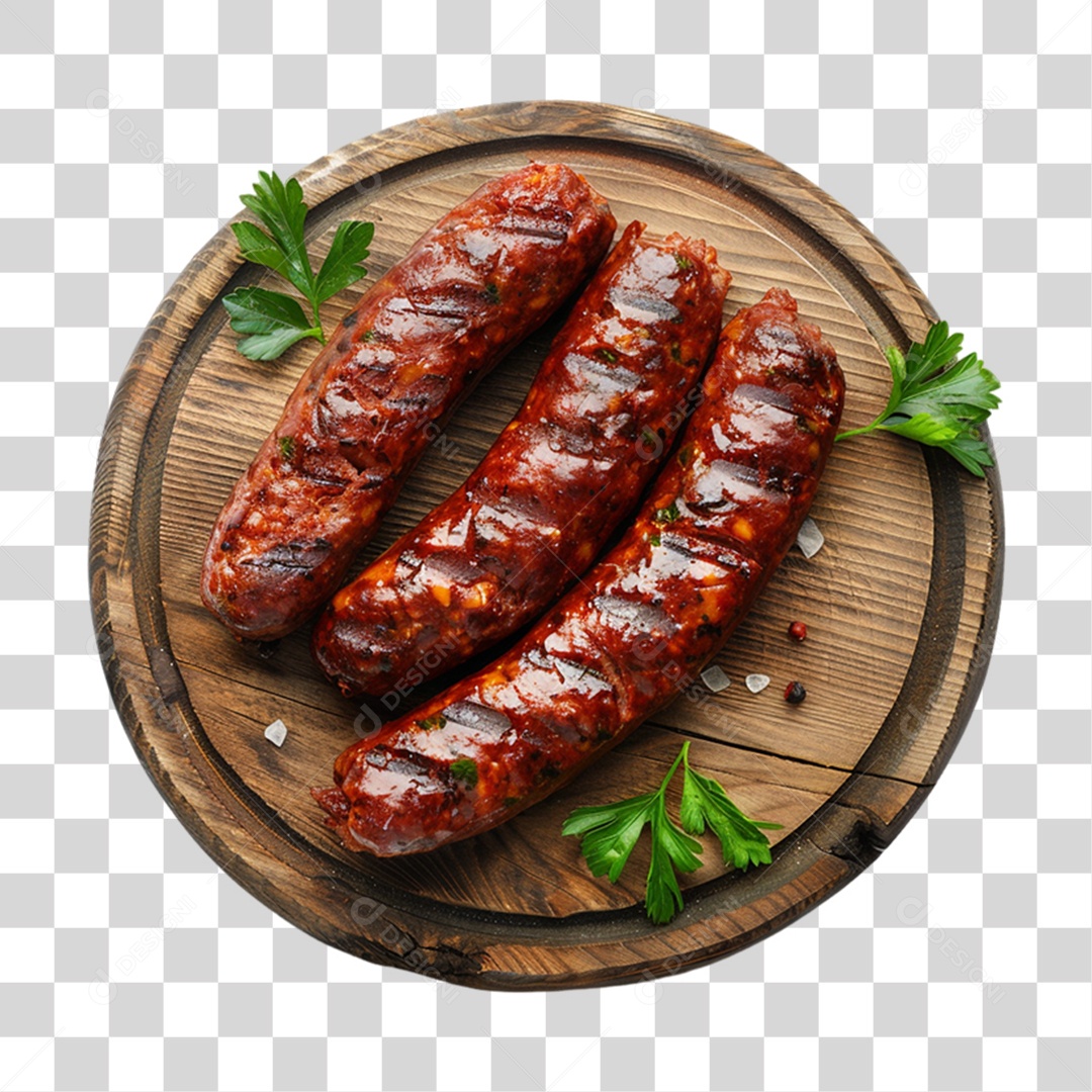 Linguiça Assada Churrasco PNG Transparente