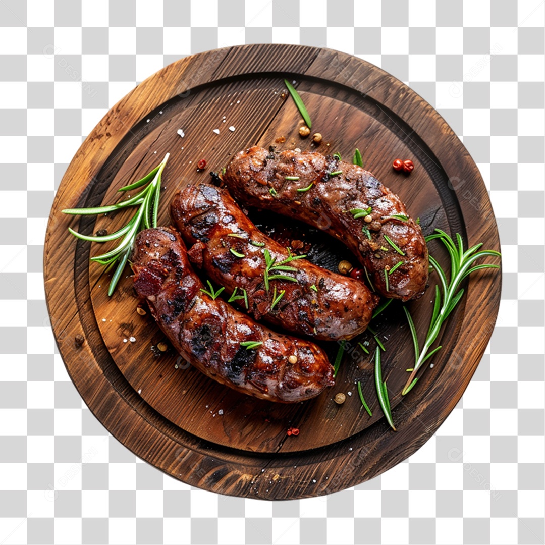 Linguiça Assada Churrasco PNG Transparente