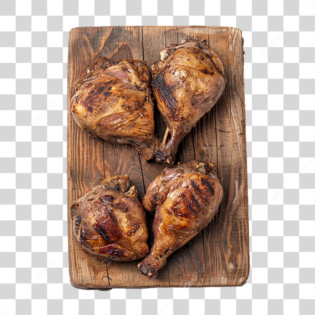 Frango Assado Churrasco PNG Transparente