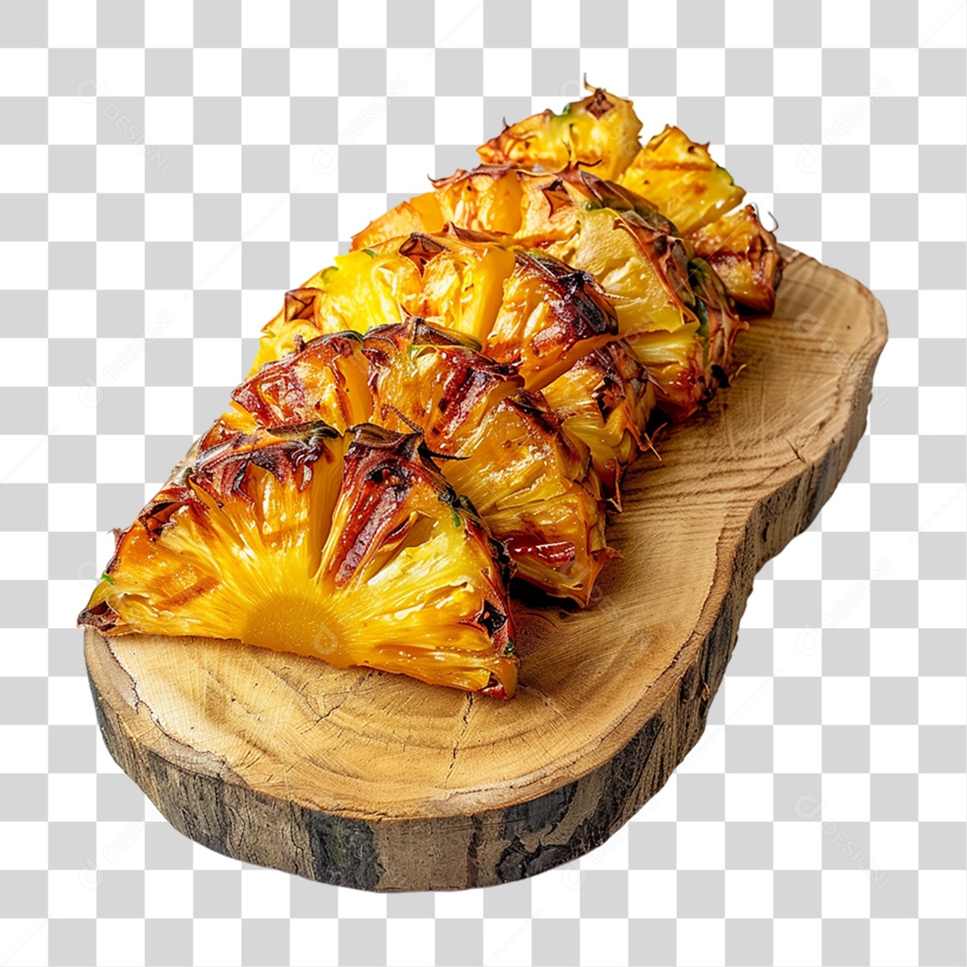 Abacaxi Assado Churrasco PNG Transparente