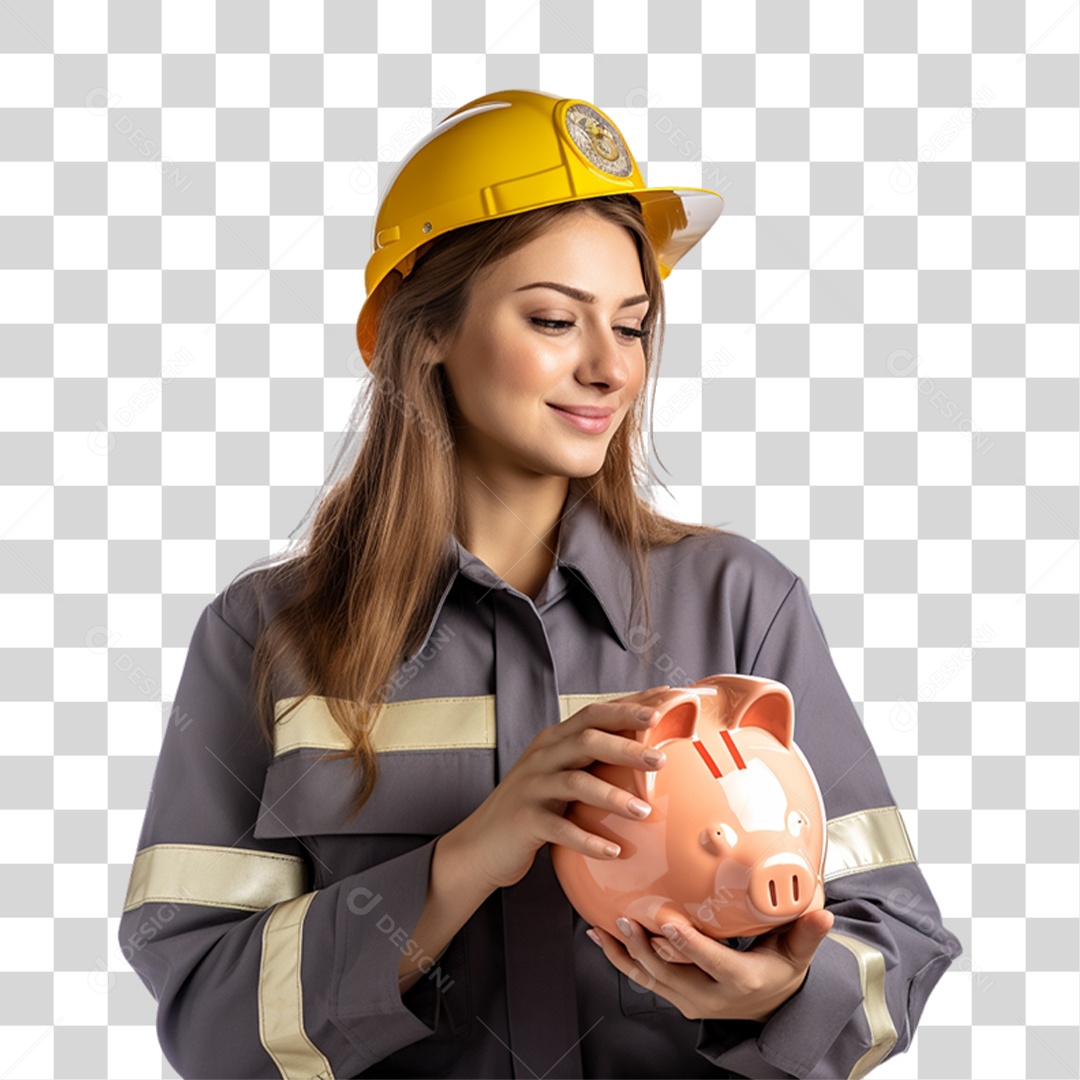 Mulher que Trabalha com Energia Solar Placa Solar PNG Transparente