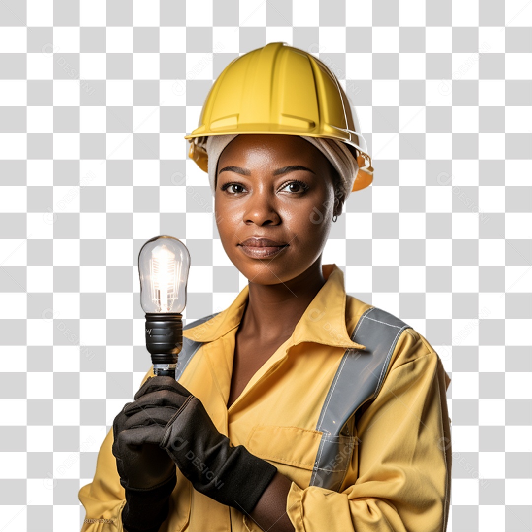 Mulher que Trabalha com Energia Solar Placa Solar PNG Transparente